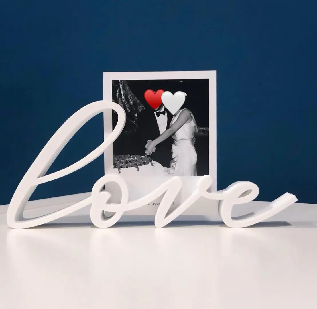 Porta Retrato Love + Foto Polaroid